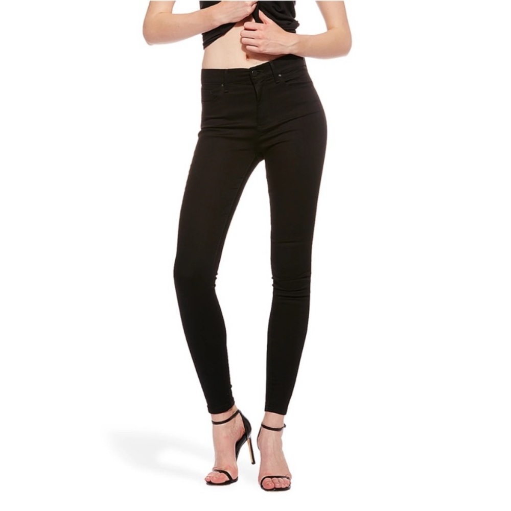 Mott & Bow High Rise Skinny Jeans in Black Size W28 L30
